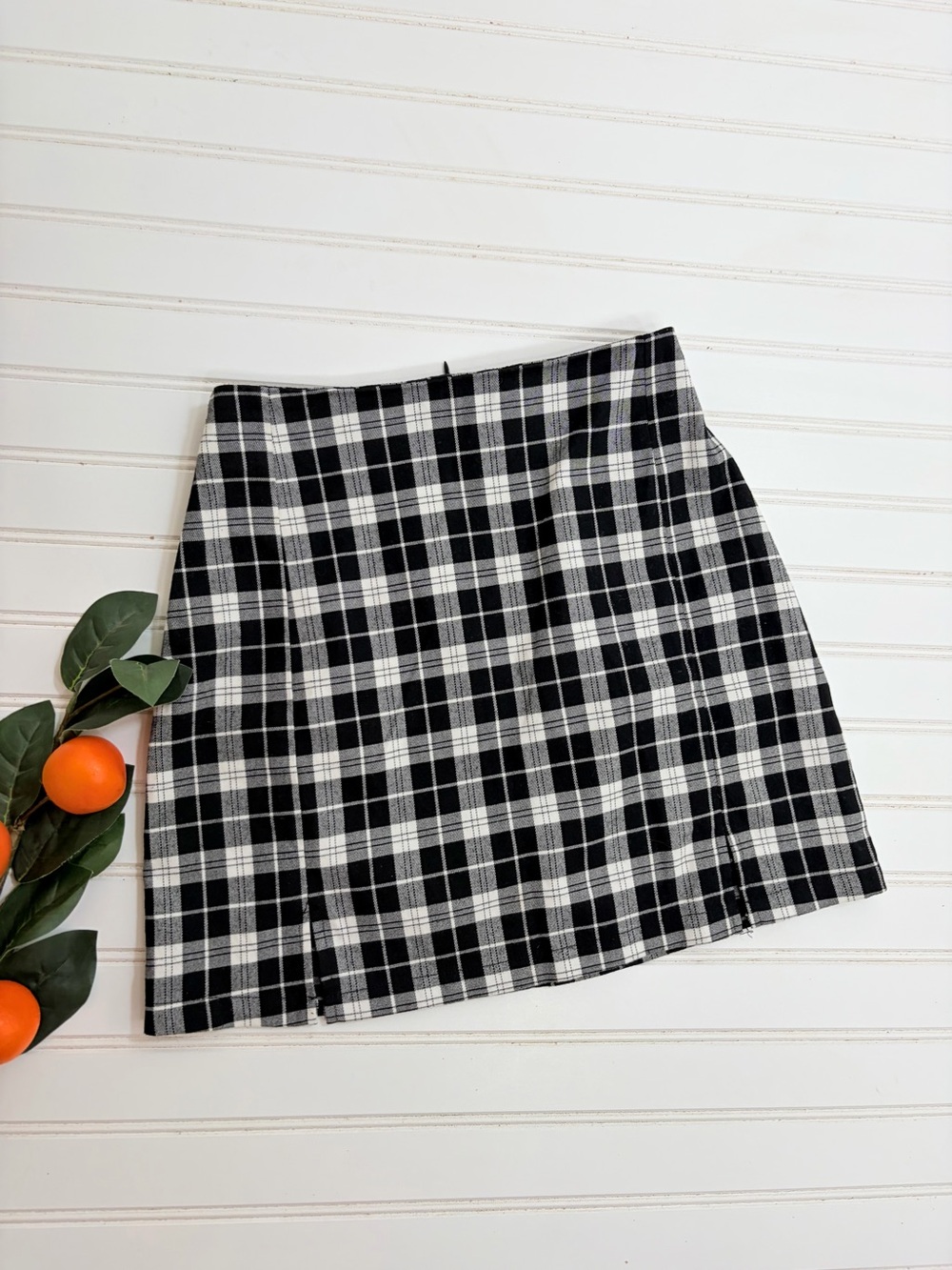 John Galt Plaid Mini Skirt